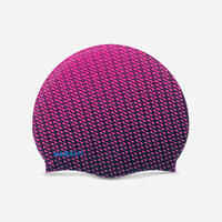 SILICONE PRINT SWIM CAP - TEC PINK