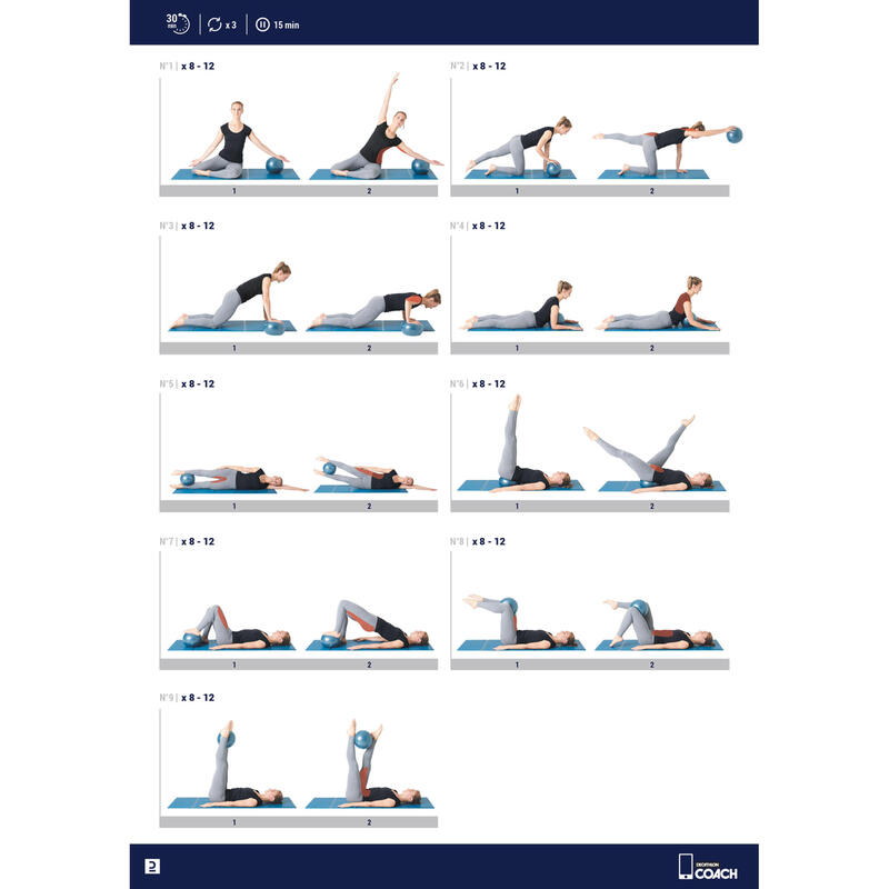 Soft Ball Pilates Topu - 240 Mm Çap - Mavi