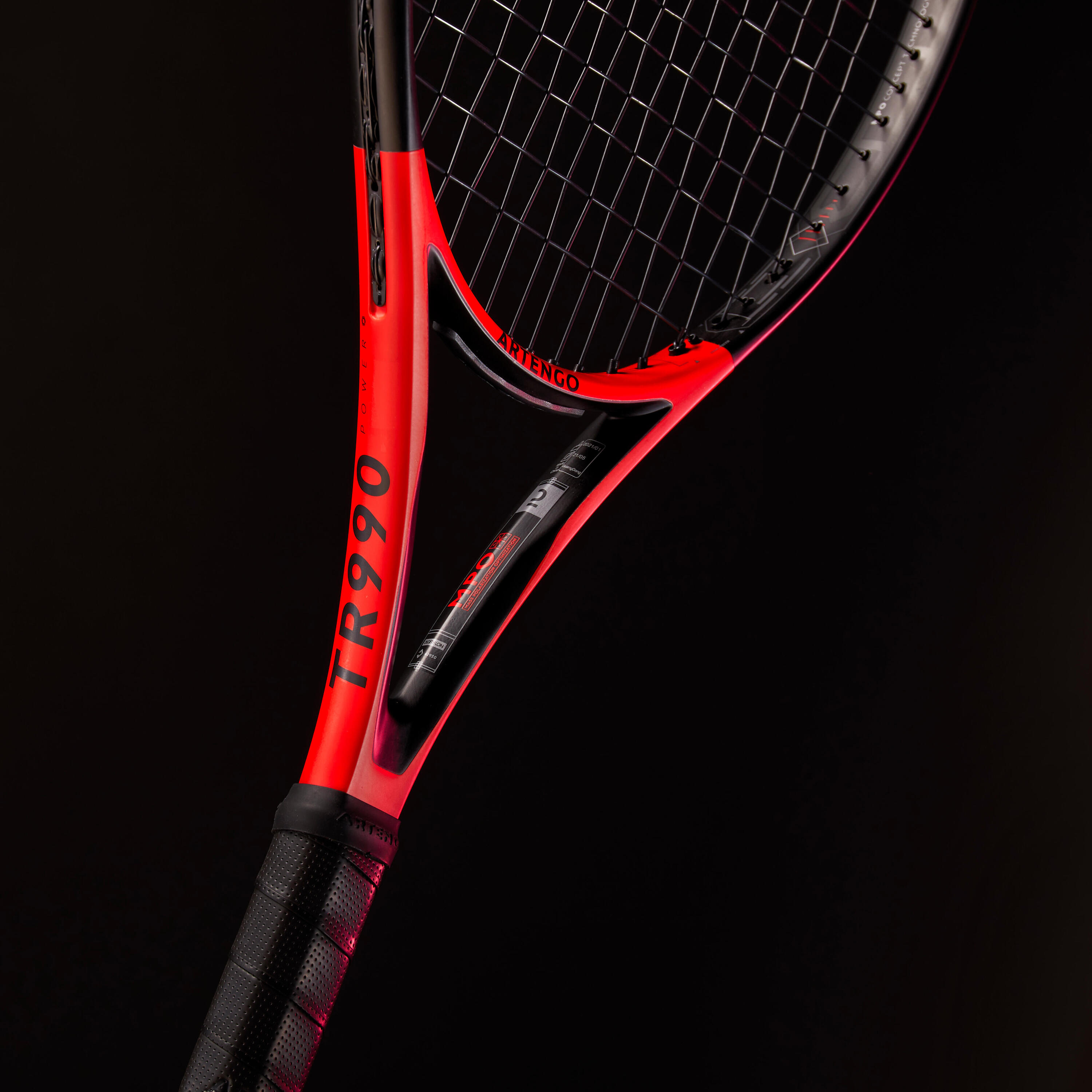 Racchetta tennis adulto TR 990 POWER 285g rosso-nero 4/18