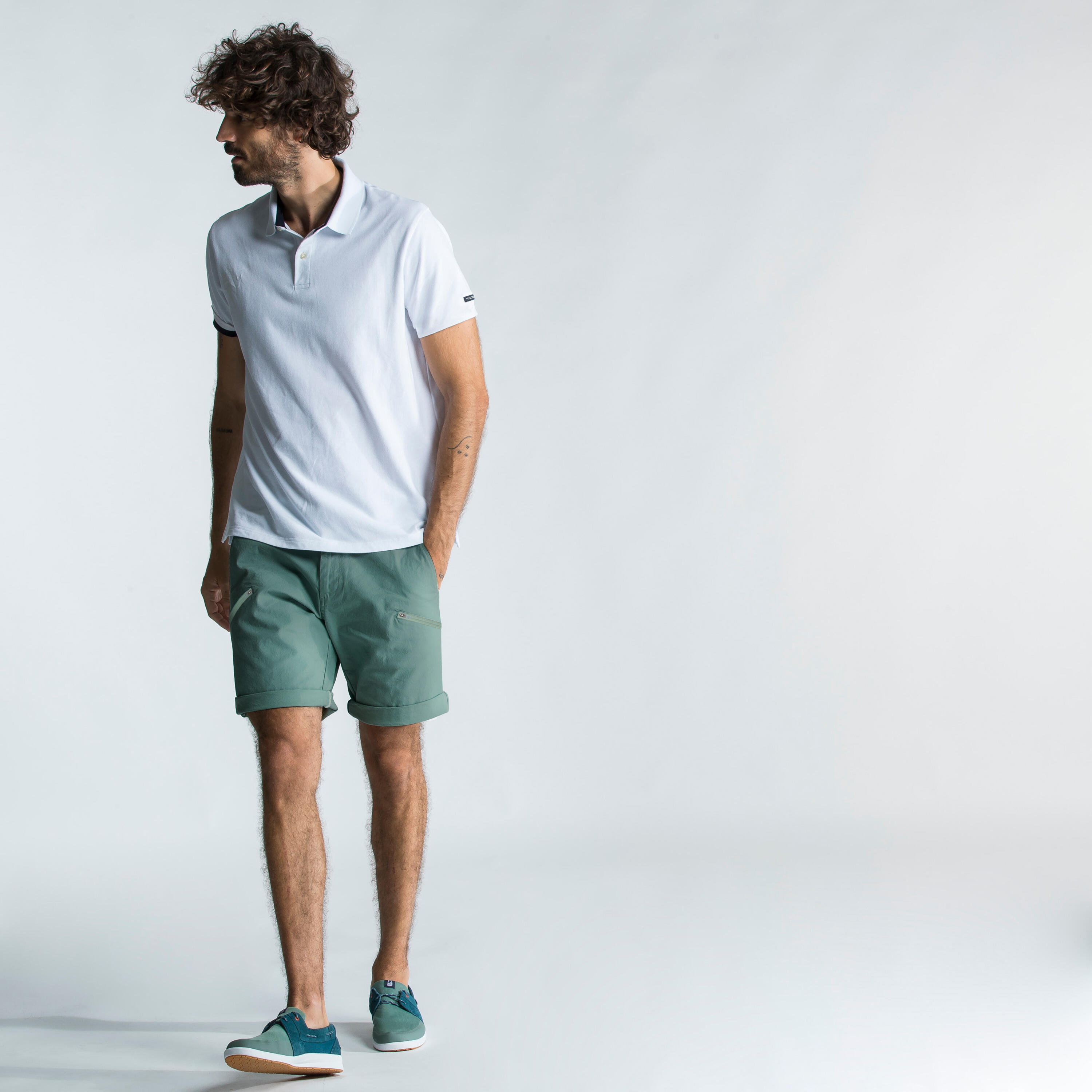 polo shirt and shorts men