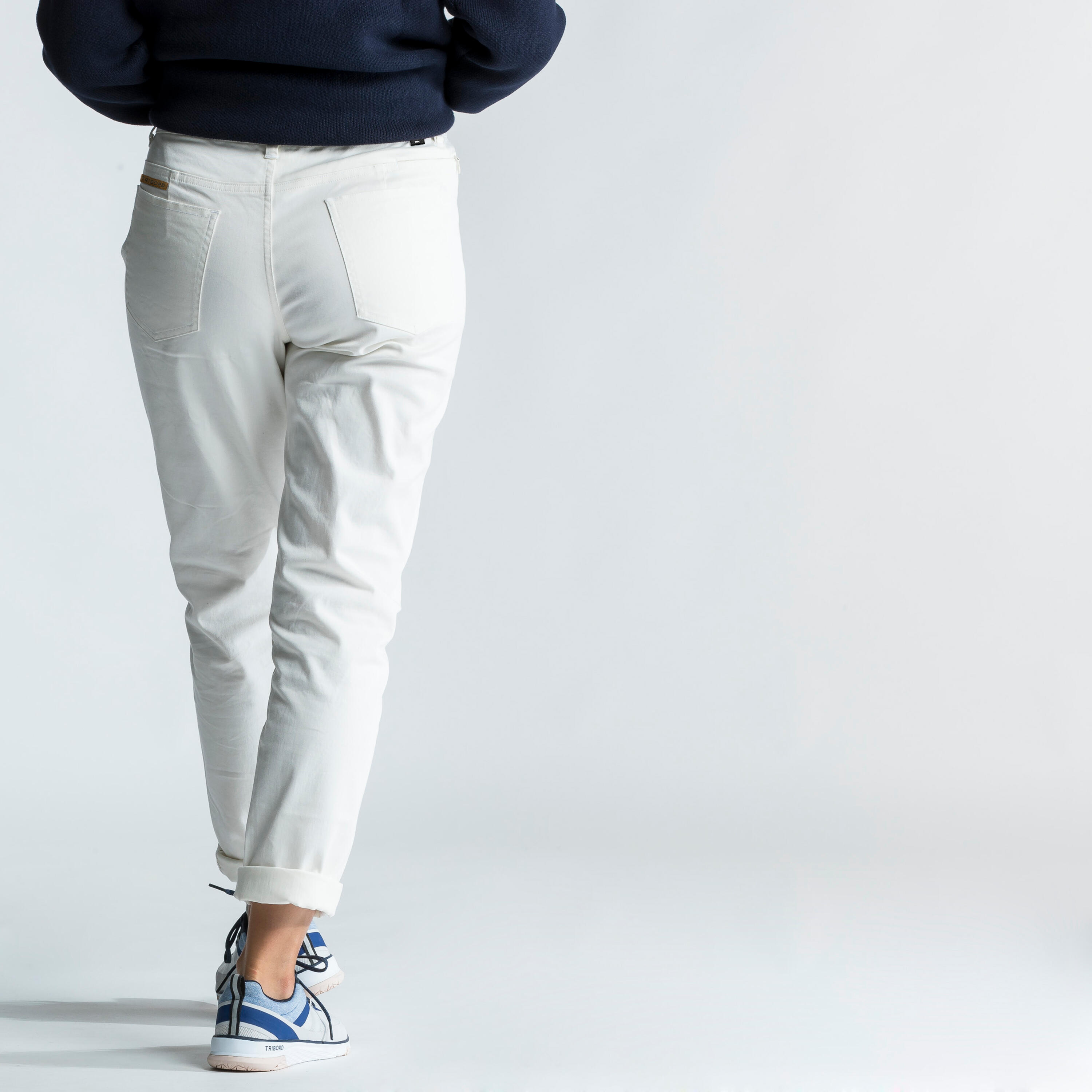 Pantaloni vela donna SAILING 100 bianchi TRIBORD | DECATHLON