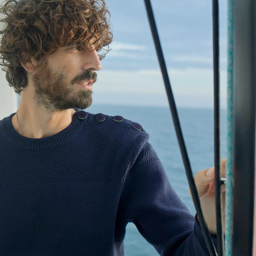 Pull marin Homme bleu marine