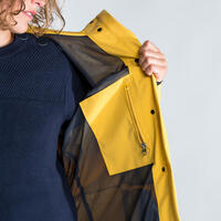 Žuta ženska vodootporna voštana jakna za jedrenje 300