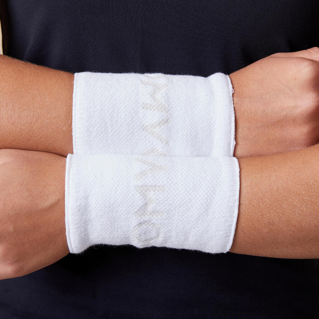 Gymnastics Terry Towelling Wristbands - White