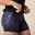 SHORT GYM FILLE NOIR et BLEU BRILLANT 500