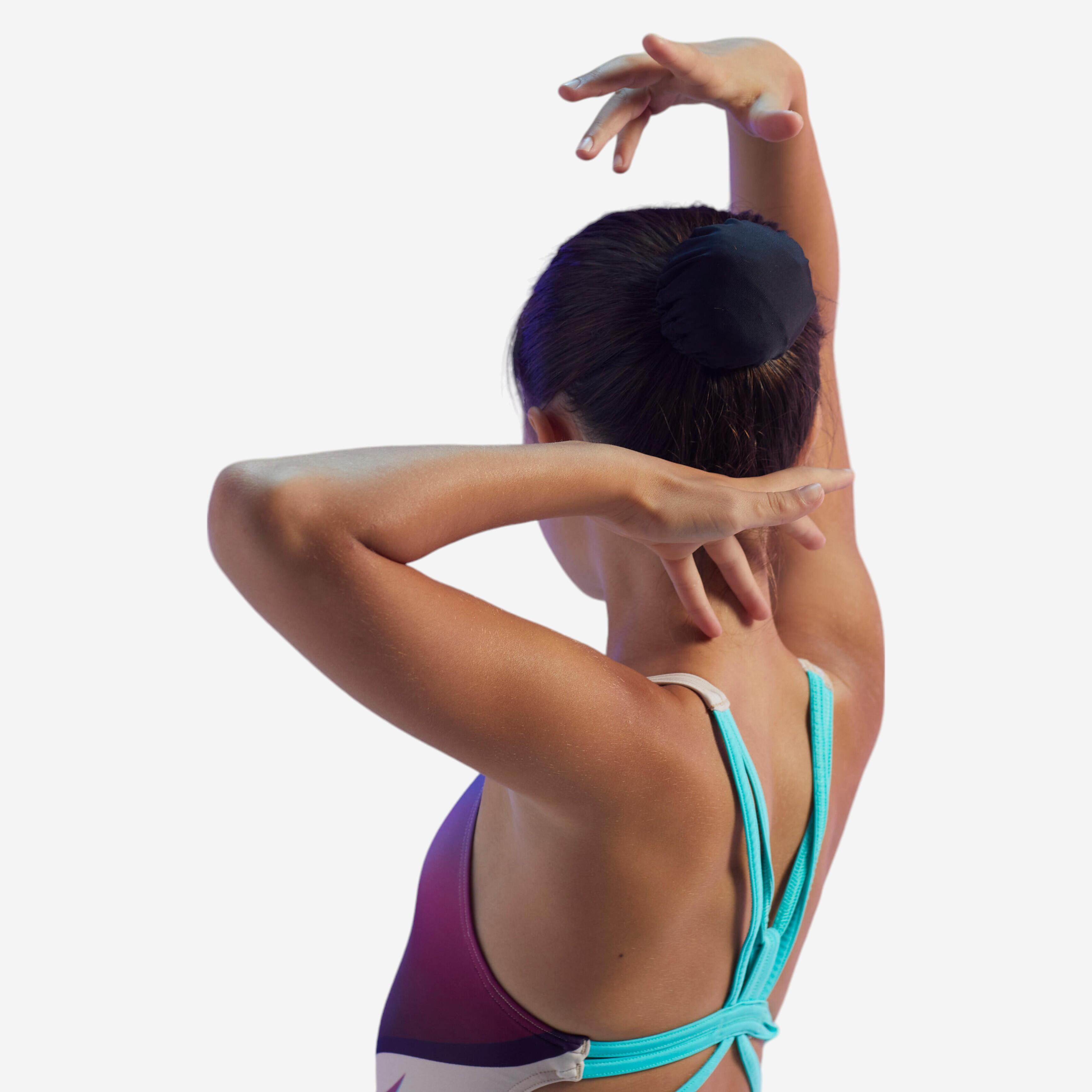 Decathlon | Copri-chignon elastico nuoto sincronizzato nero |  Nabaiji