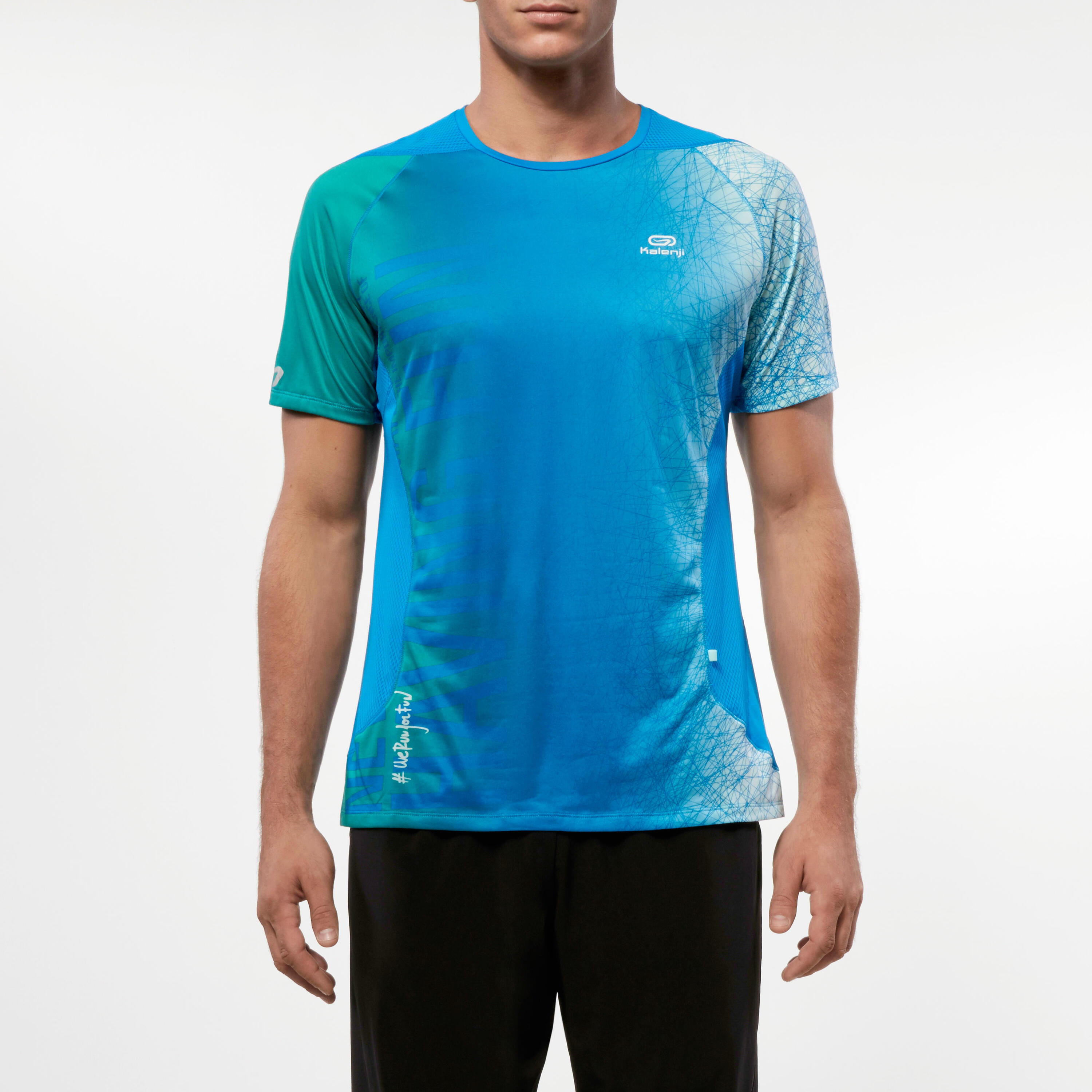 Elio Print Men's Running T-shirt - blue puzzle 2/21