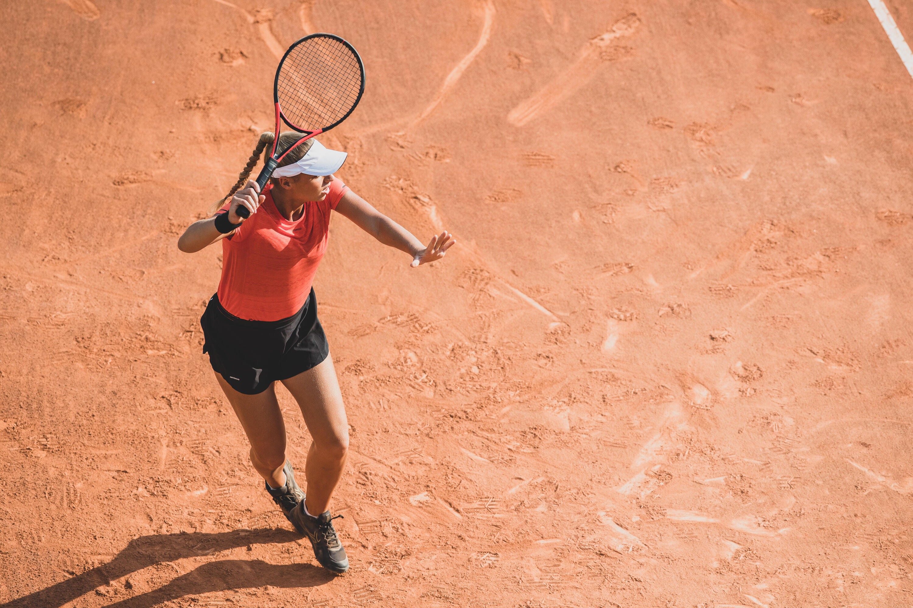 Raquette de tennis adulte - ARTENGO TR990 POWER LITE Rouge Noir 270g 15/17