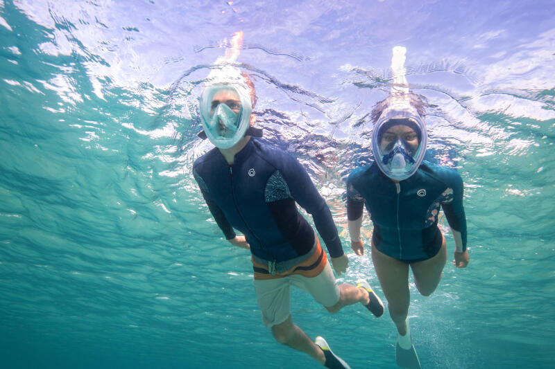 Top anty-UV do snorkelingu męski Subea z neoprenu 1,5 mm długi rękaw