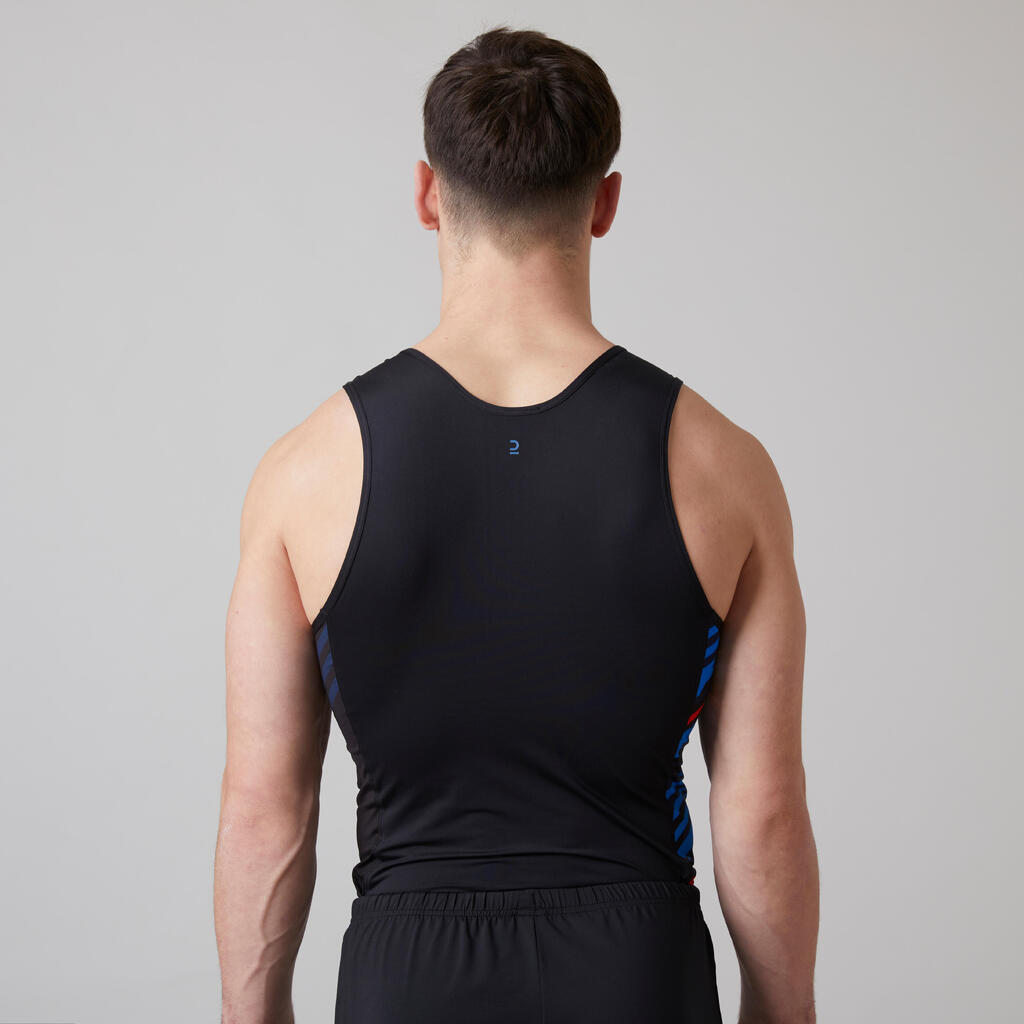 Boys' Gym Leotard - Black & Blue Print