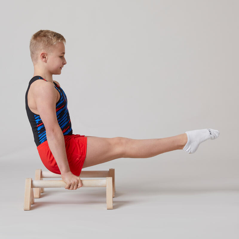 Fato masculino de ginástica Rapaz preto