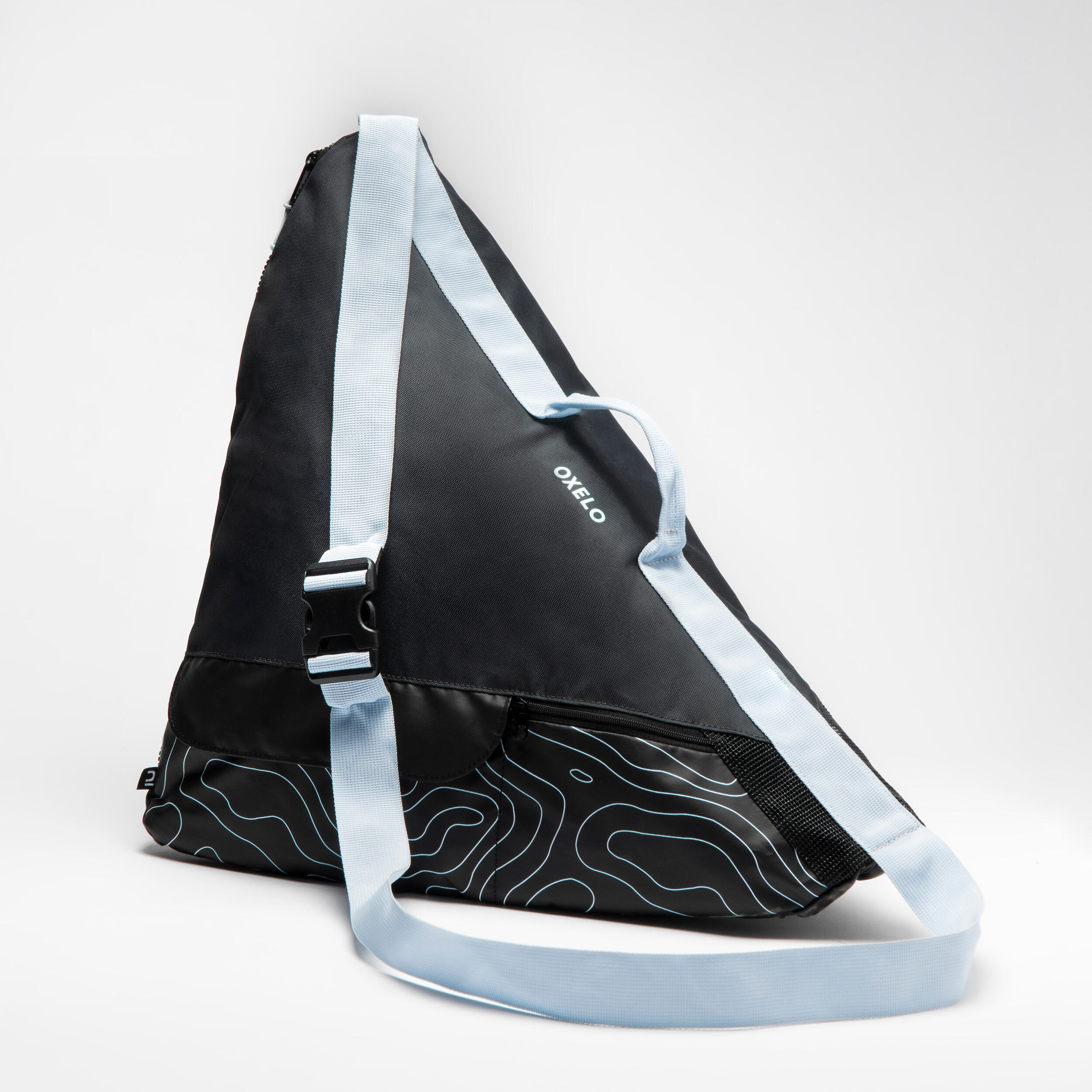 20L 3in1 Ice Skating Skate Bag Black/Blue Carbon grey, black