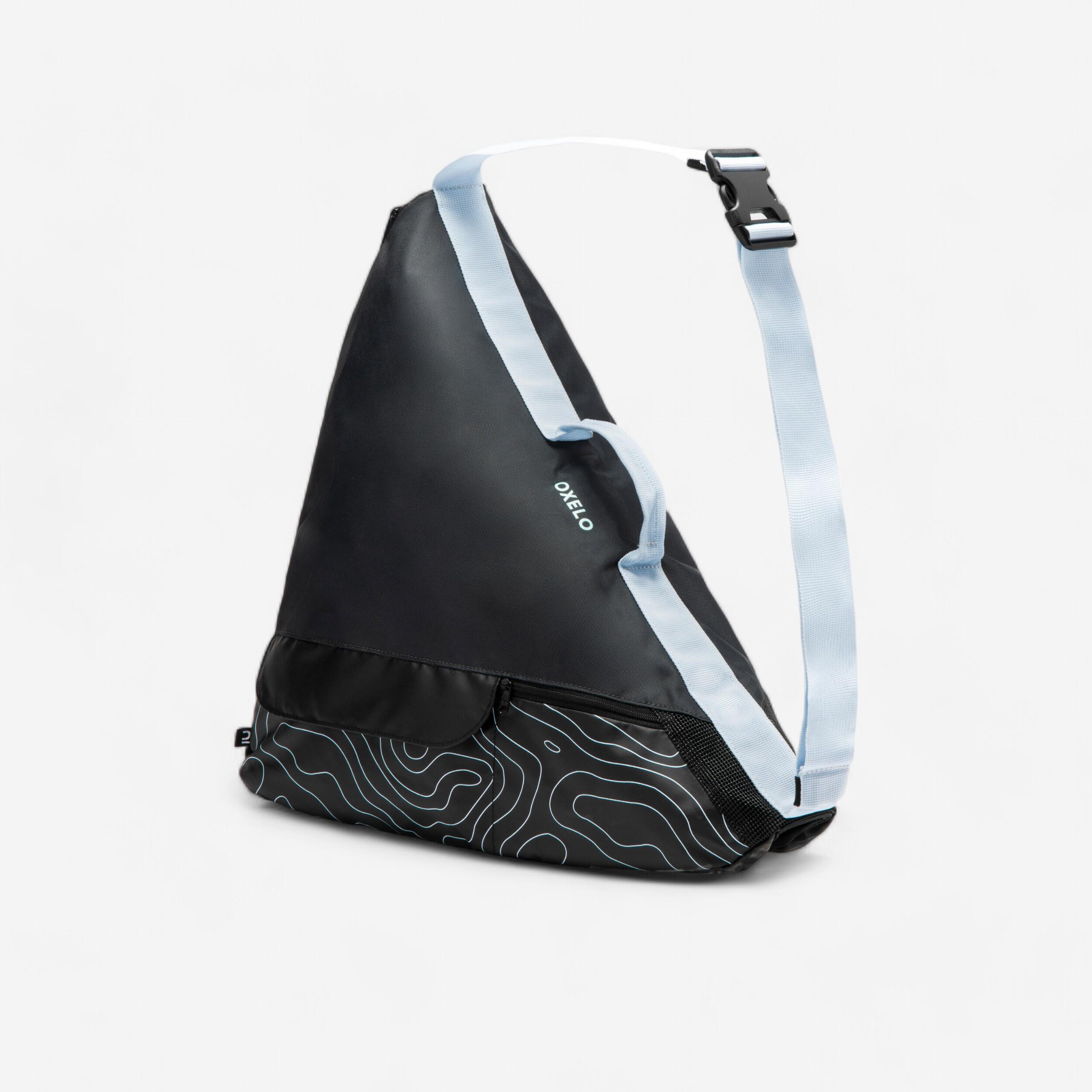 3-in-1 Ice Skating Skate Bag - Black/Blue - OXELO