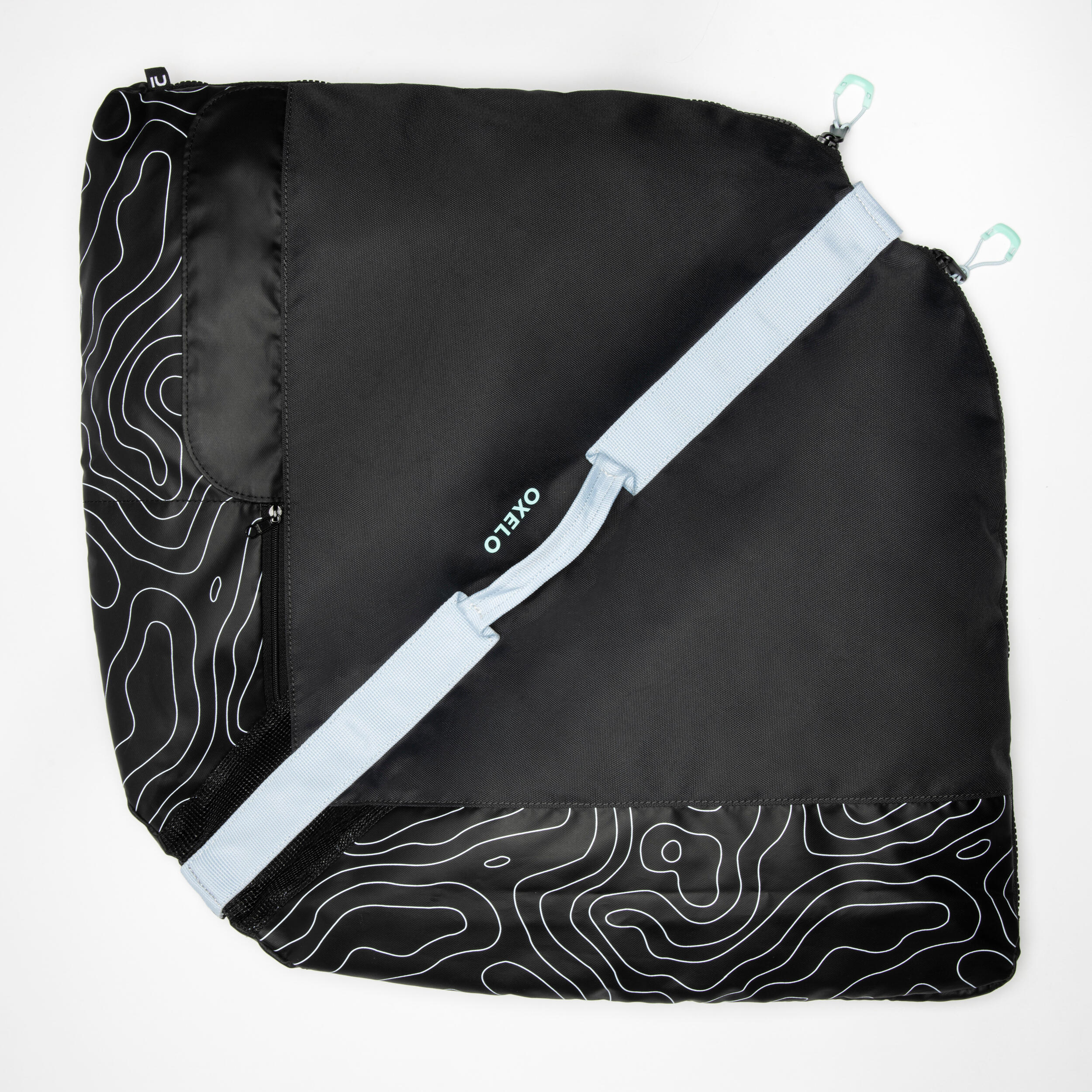 20L 3in1 Ice Skating Skate Bag Black/Blue Carbon grey, black