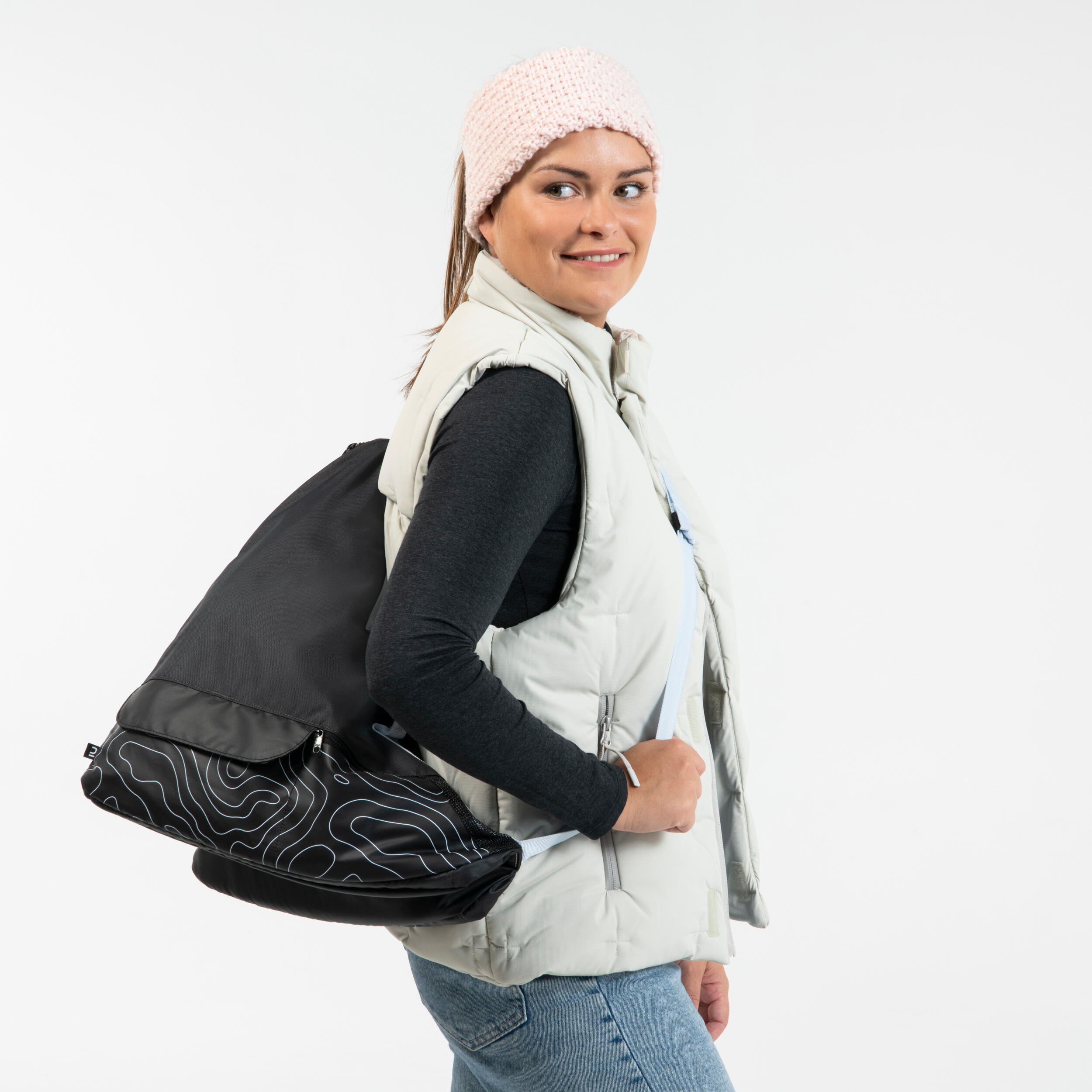 3-in-1 Ice Skating Skate Bag - Black/Blue - OXELO