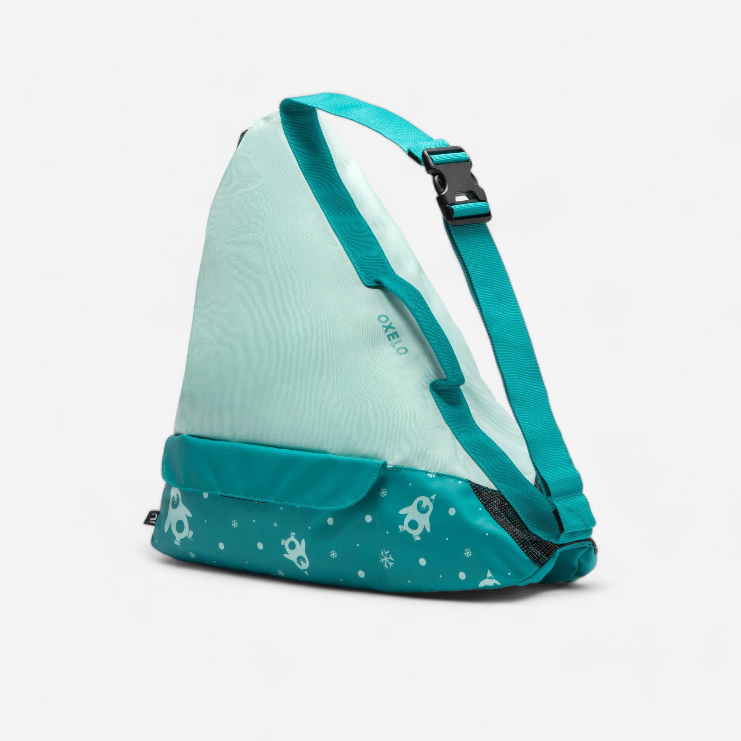 Oxelo - Sac De Transport De Patinage Sur Glace Skatok 3in1 Taille S - Housse De Rangement - Patinage Sur Glace / Hockey Sur Glace - Bleu-vert - 38 S - Decathlon