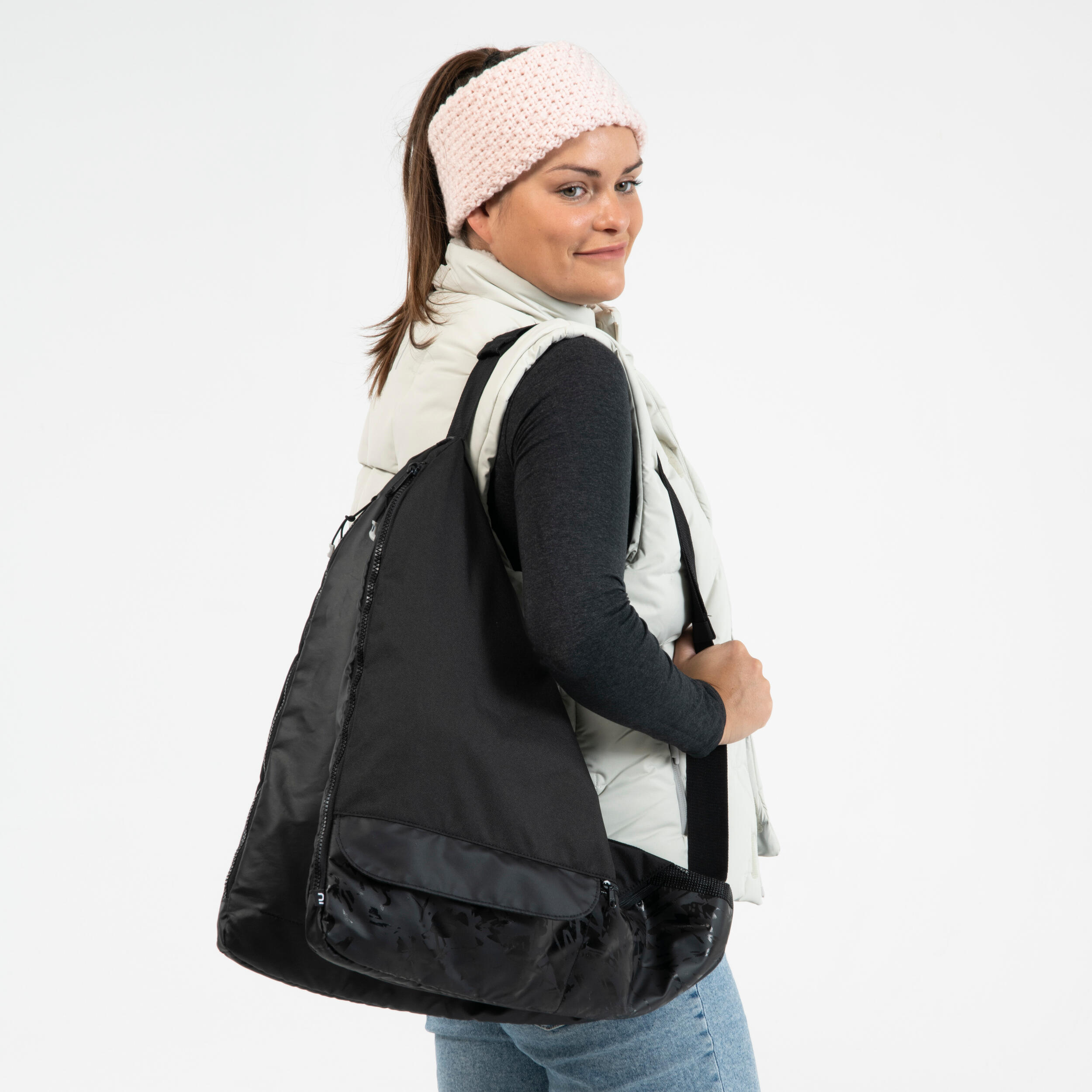 25L 3-in-1 Ice Skating Skate Bag - Black - OXELO