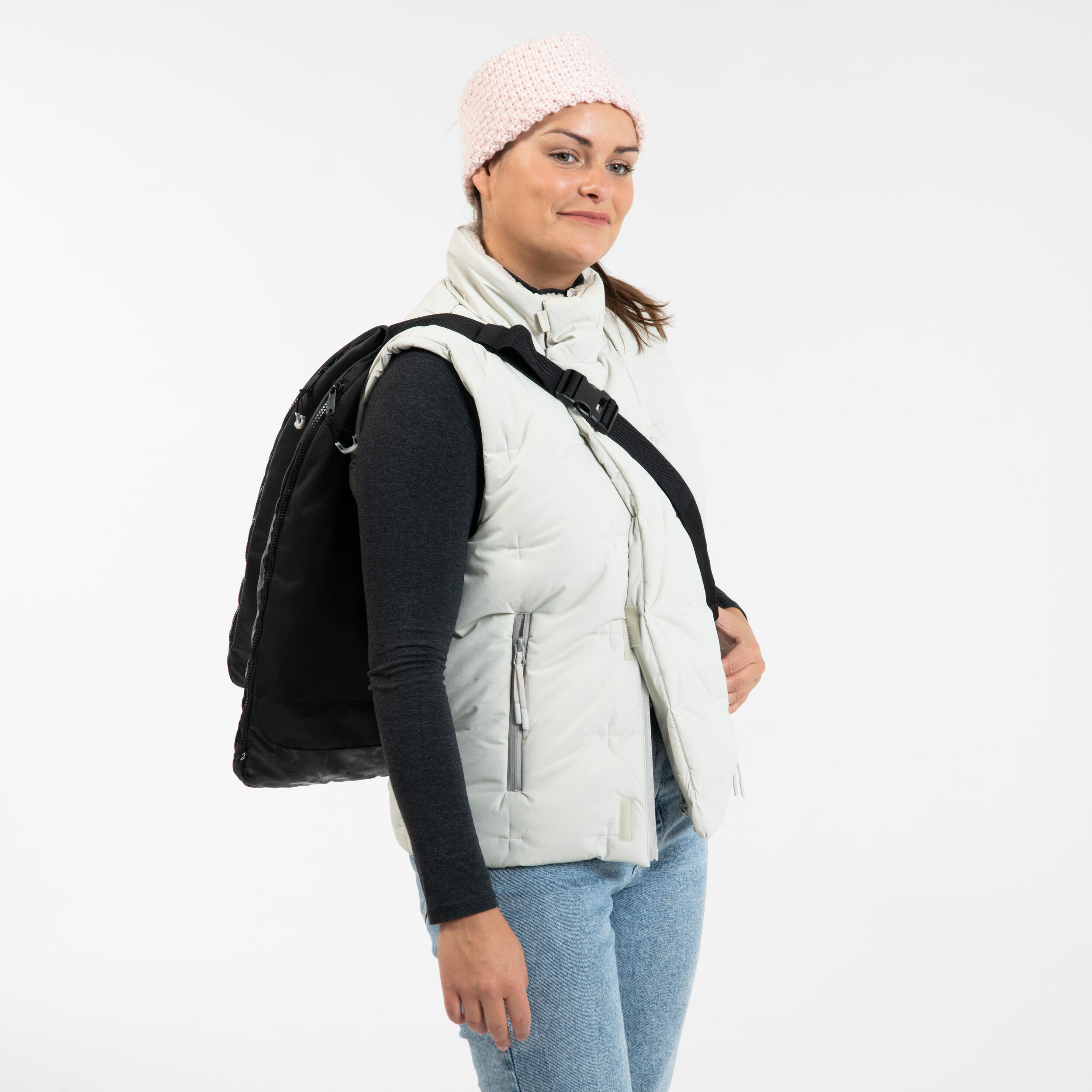 25L 3-in-1 Ice Skating Skate Bag - Black - OXELO