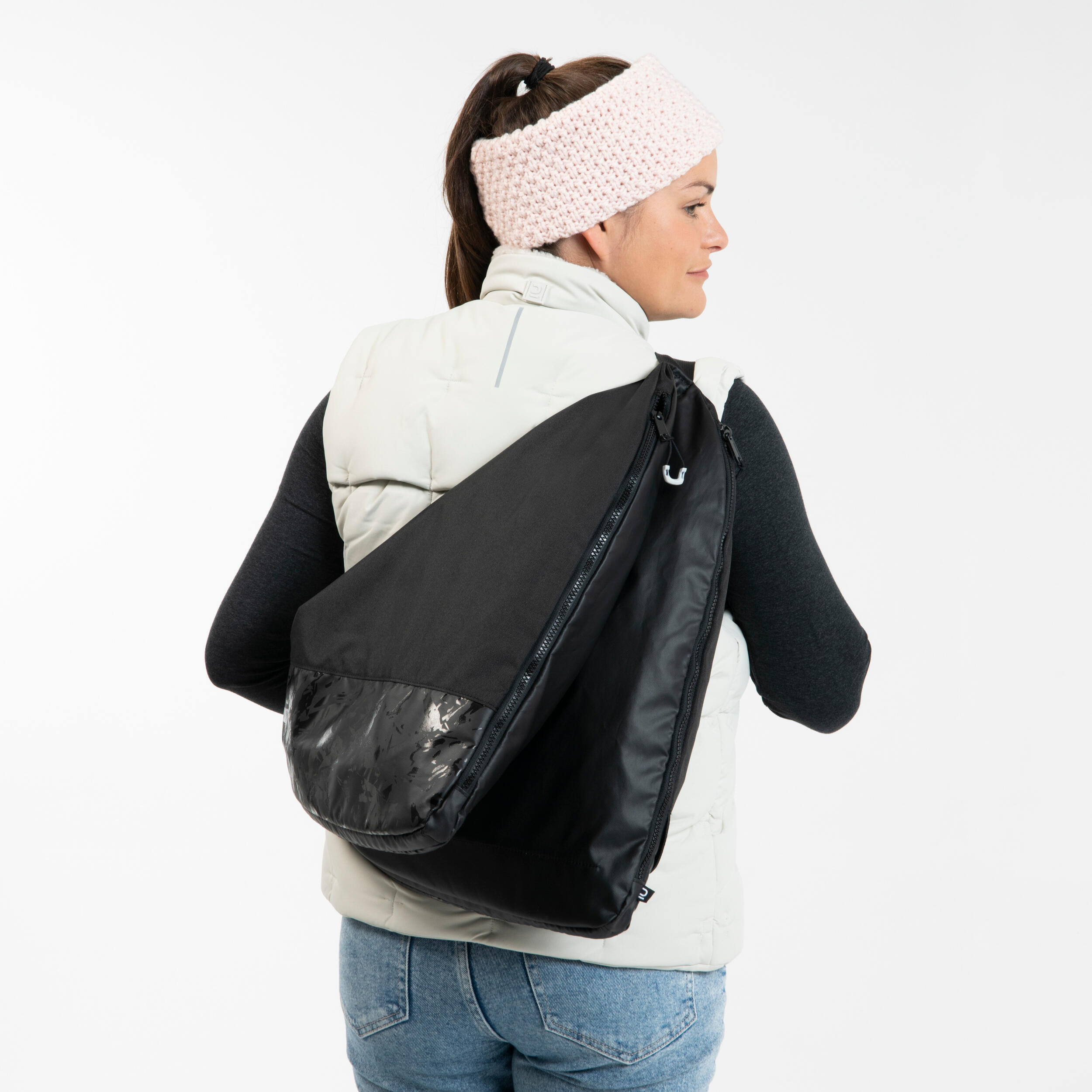 25L 3-in-1 Ice Skating Skate Bag - Black - OXELO