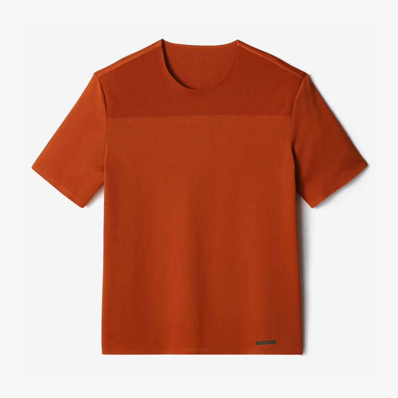 Pánské běžecké prodyšné tričko Dry+ Breath hnědočervená 