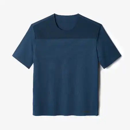 T-Shirt Pria Berpori Running Kalenji Dry + Breath - slate blue