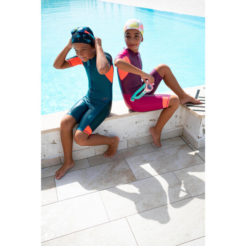 Schwimmanzug Shorty Jungen - 100 Kloupi blau/rot 