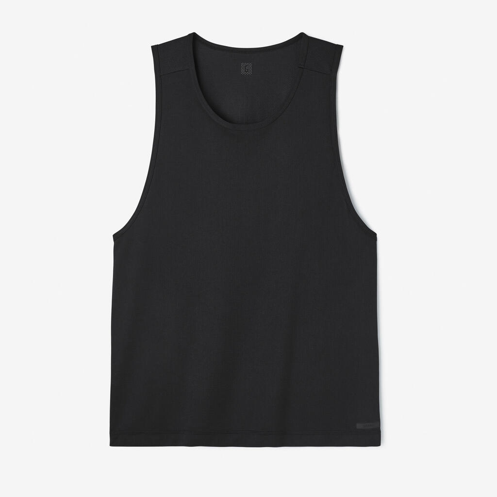 POLERA SIN MANGAS RUNNING HOMBRE DRY NEGRO