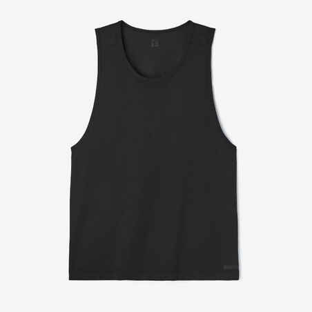 Camiseta Sin Mangas Running Dry Hombre Negro Transpirable - Decathlon