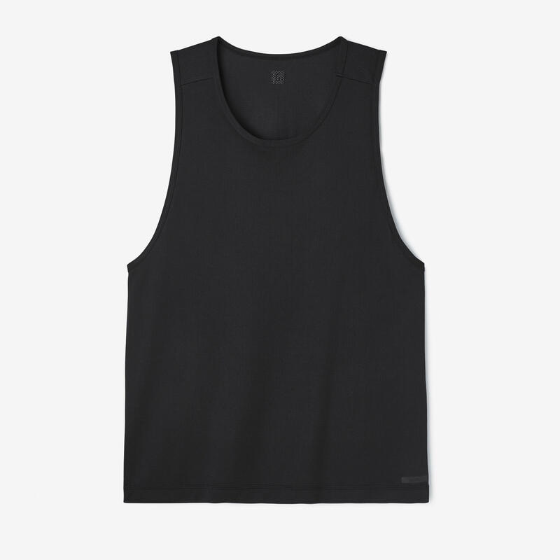 Lauf-Tanktop Herren atmungsaktiv - Dry schwarz 