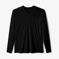 Sun Protect men's breathable long-sleeved running T-shirt - black