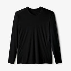 Sun Protect men's breathable long-sleeved running T-shirt - black