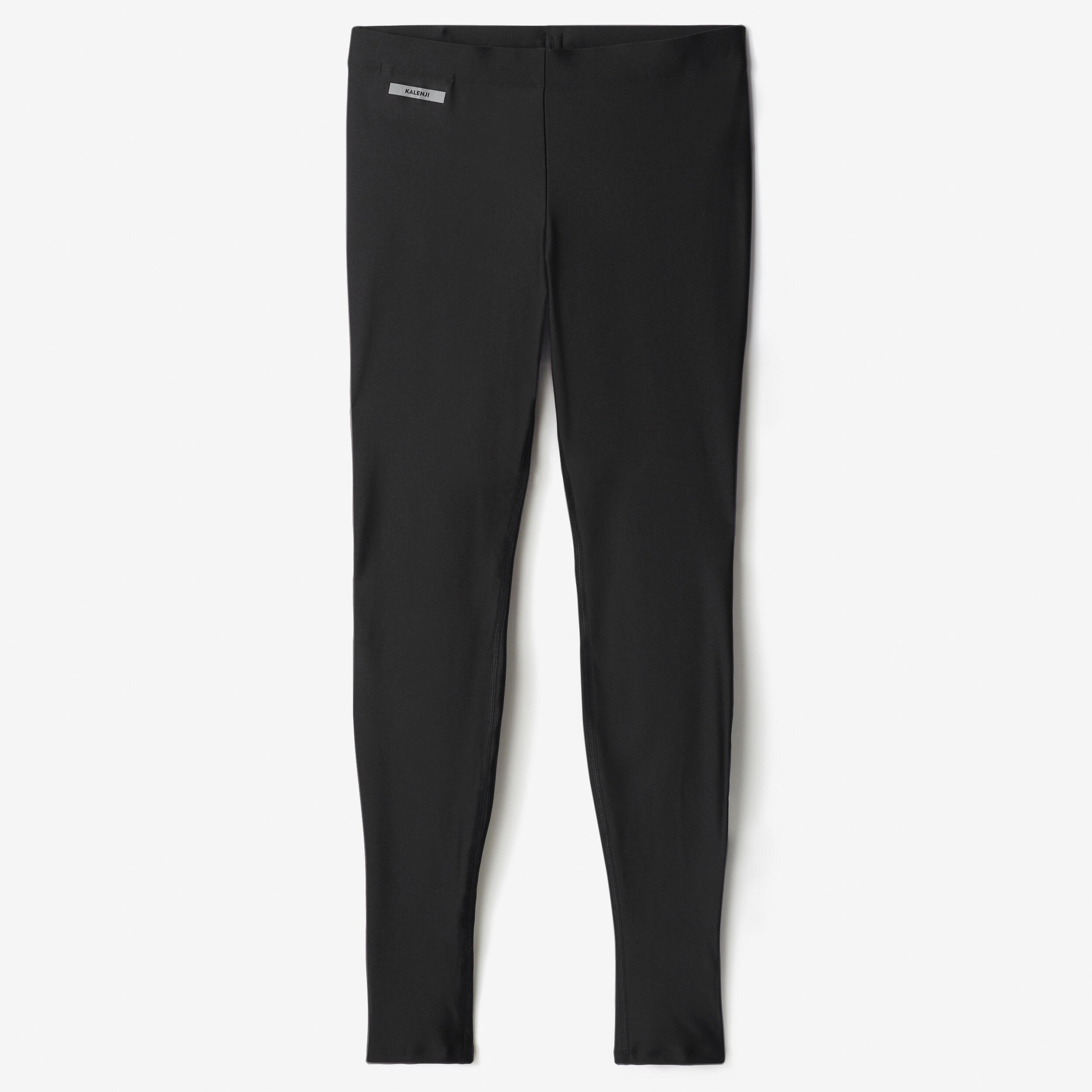 Men s Running Breathable Long Tights Dry black KALENJI Decathlon