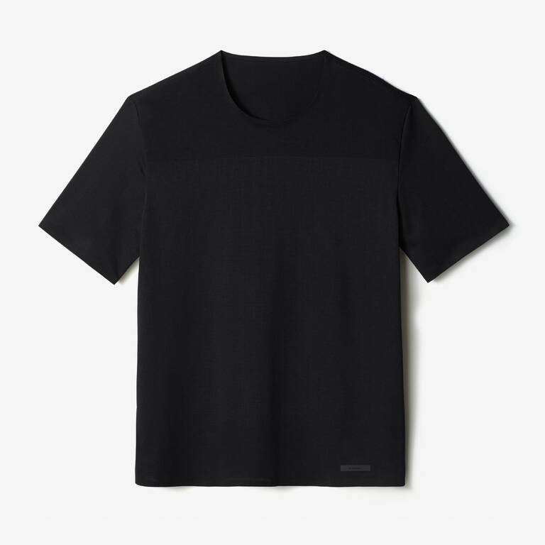 KIPRUN 100 Dry Men's Breathable Running T-shirt - Black - Decathlon