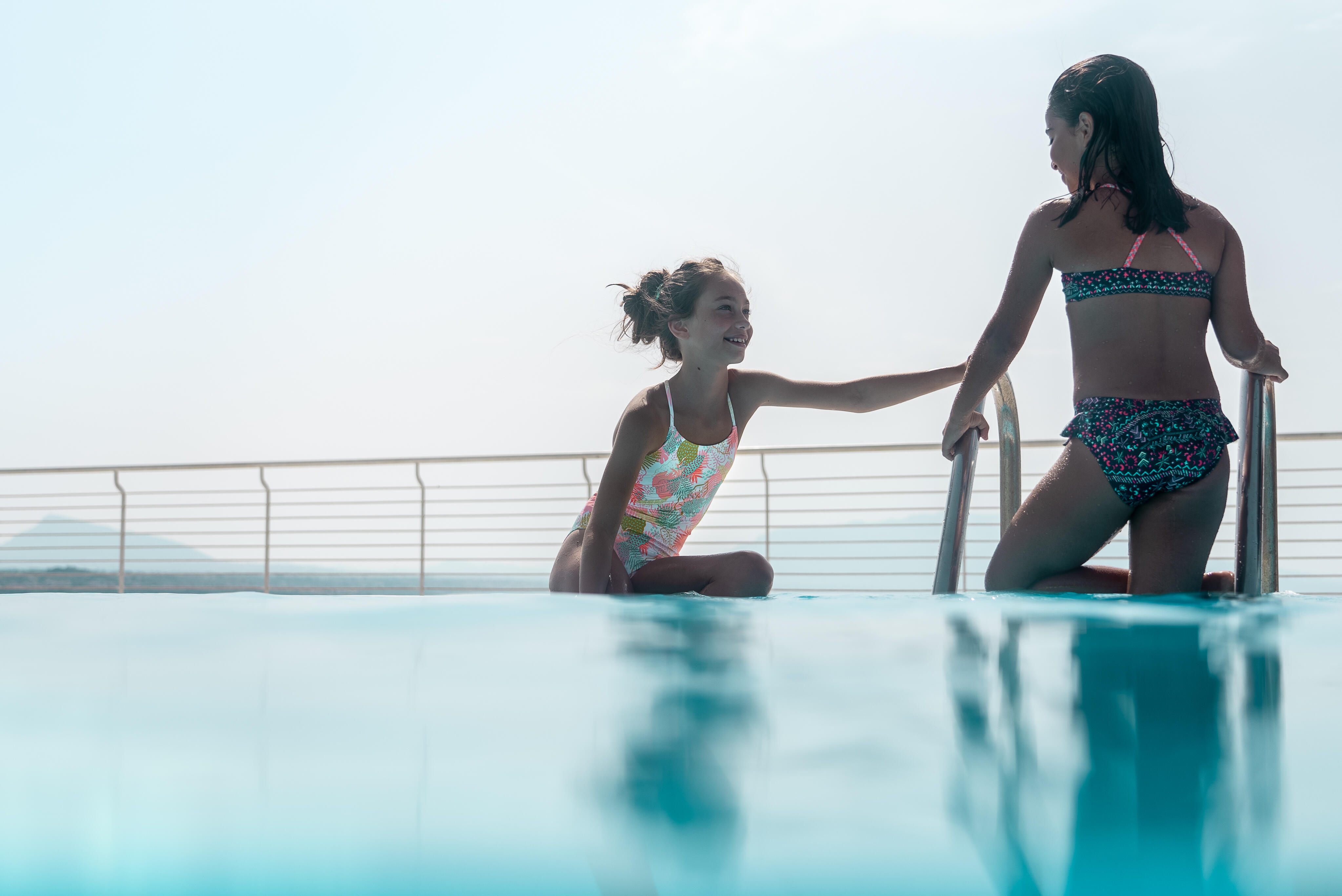 Bas de maillot de bain filles - 100 Lila bleu - NABAIJI