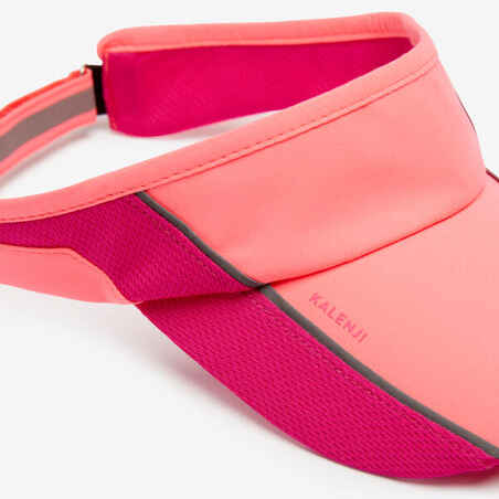 Visera de running Hombre Mujer - KIPRUN Ajustable fluo rosa 