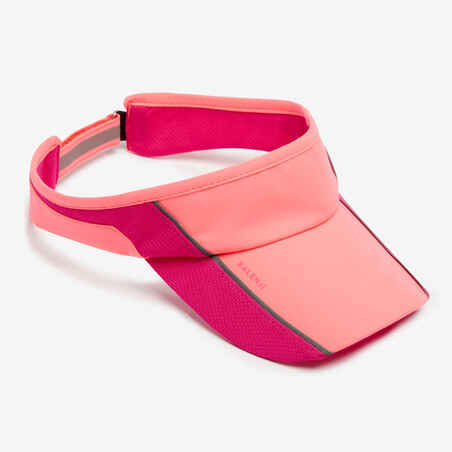 Visera de running Hombre Mujer - KIPRUN Ajustable fluo rosa 