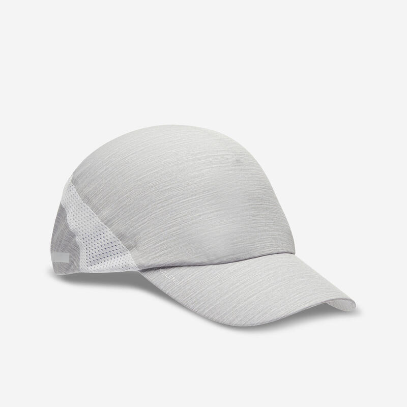 Gorra Running Hombre/Mujer Gris Claro Ajustable