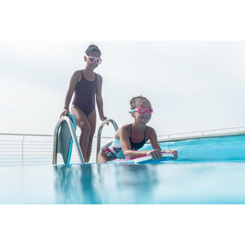 Gafas natación niños máscara Swimdow Rosa Verde Cristales Claros