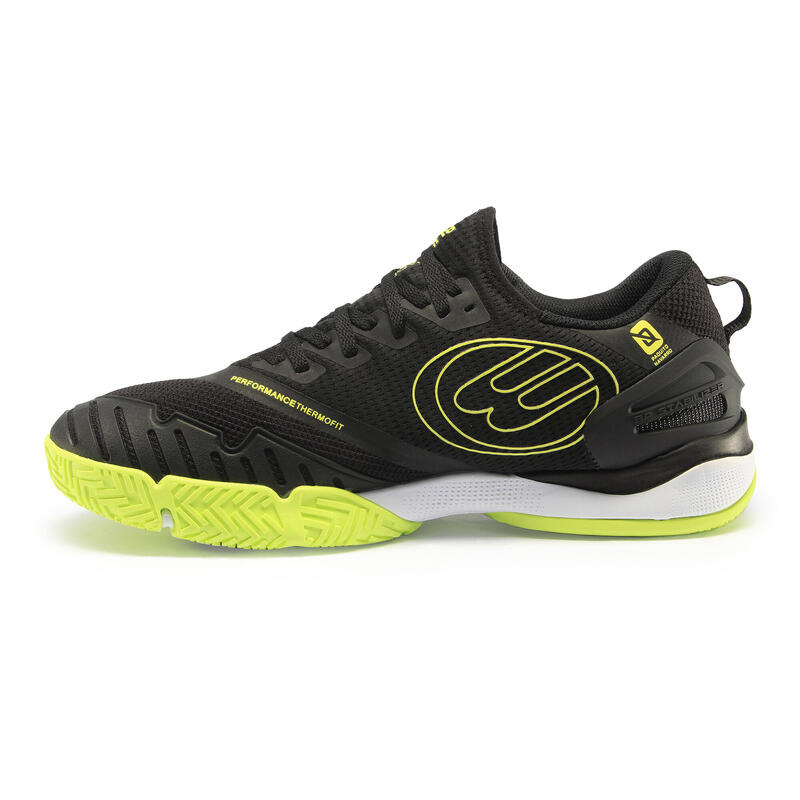 Zapatillas de pádel Hombre Bullpadel Hack Hybrid Fly negro amarillo