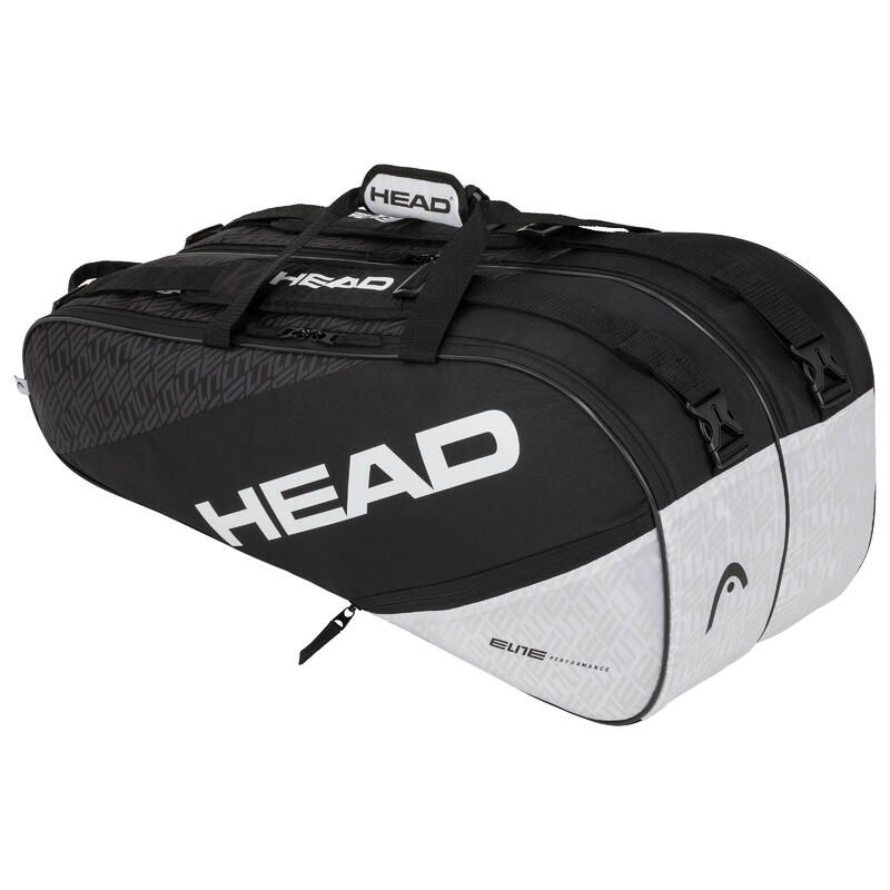Tennistas thermobag Elite 9R Supercombi zwart wit