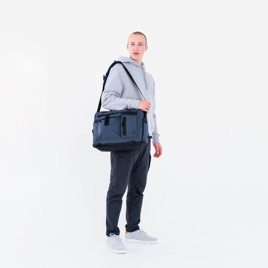 20L BACKENGER ACTIV MBLTY URBAN WALKING TEXTILE MESSENGER BAG BACKPACK - NAVY