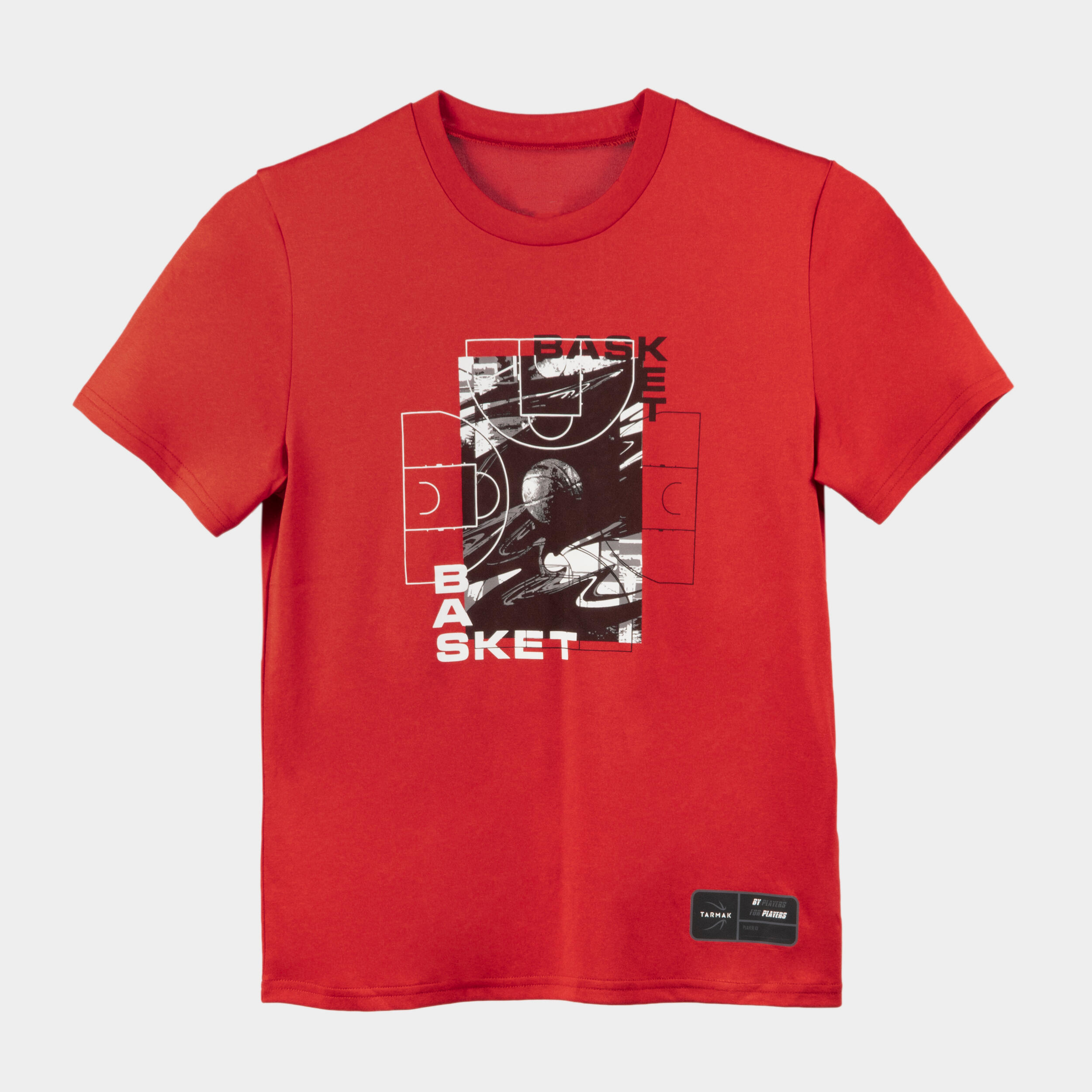 T-SHIRT / MAGLIA DA BASKET PER BAMBINI - TS500 FAST RED