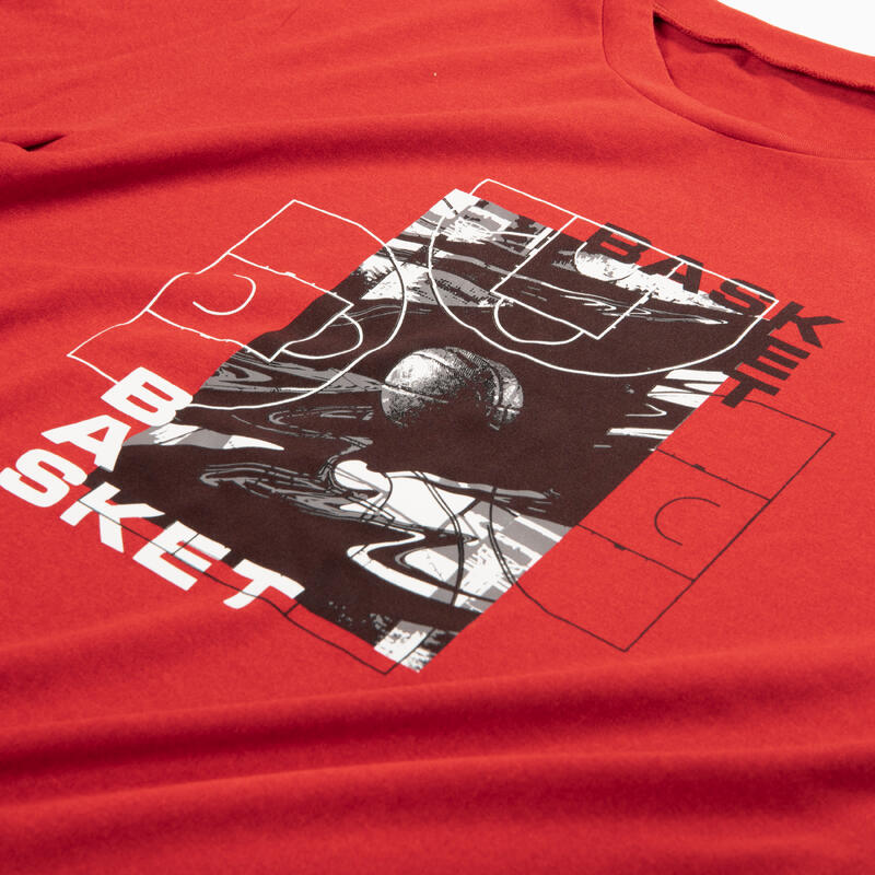 Basketballshirt Trikot TS500 Fast Kinder rot