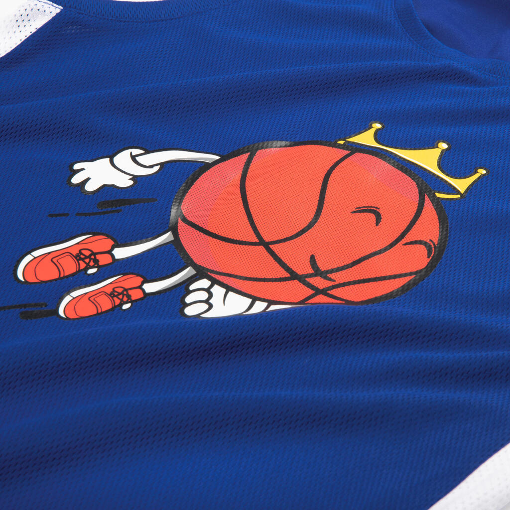 MAILLOT DE BASKETBALL SANS MANCHE ENFANT - T500 NOIR