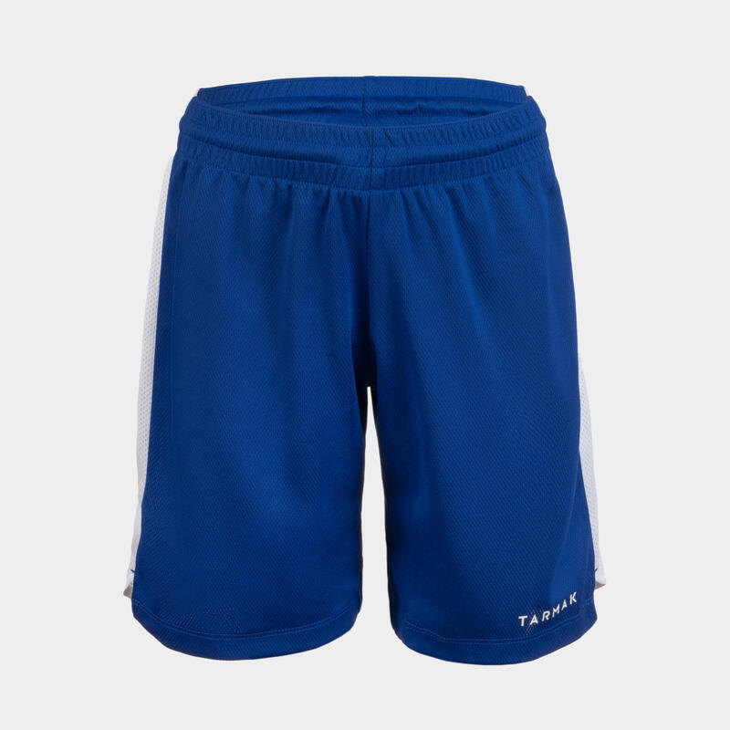 SHORT DE BASKETBALL GARCON/FILLE SH500 BLEU BLANC