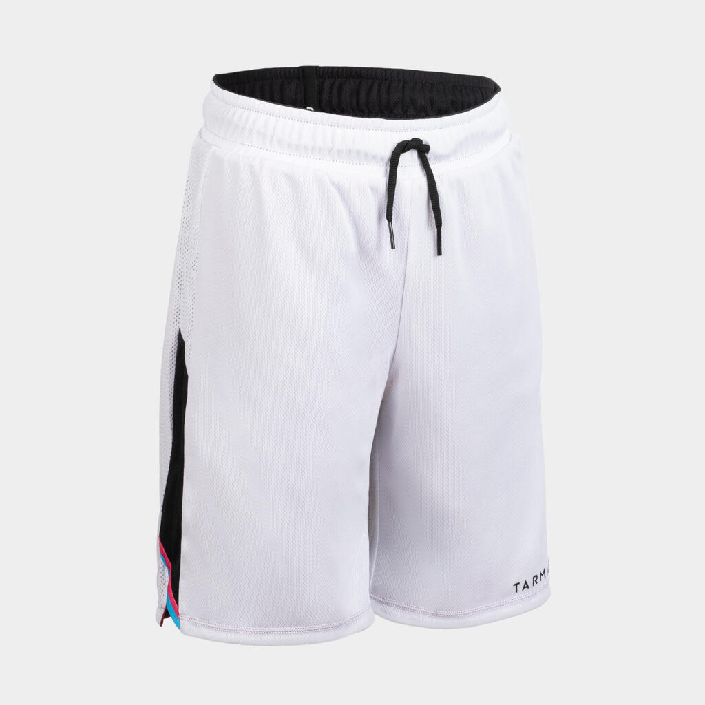 Kids' Reversible Basketball Shorts SH500R - Black/Red