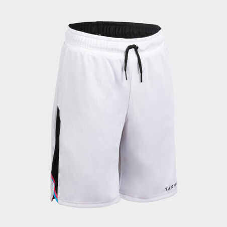 Kids' Reversible Basketball Shorts SH500R - Burgundy/White