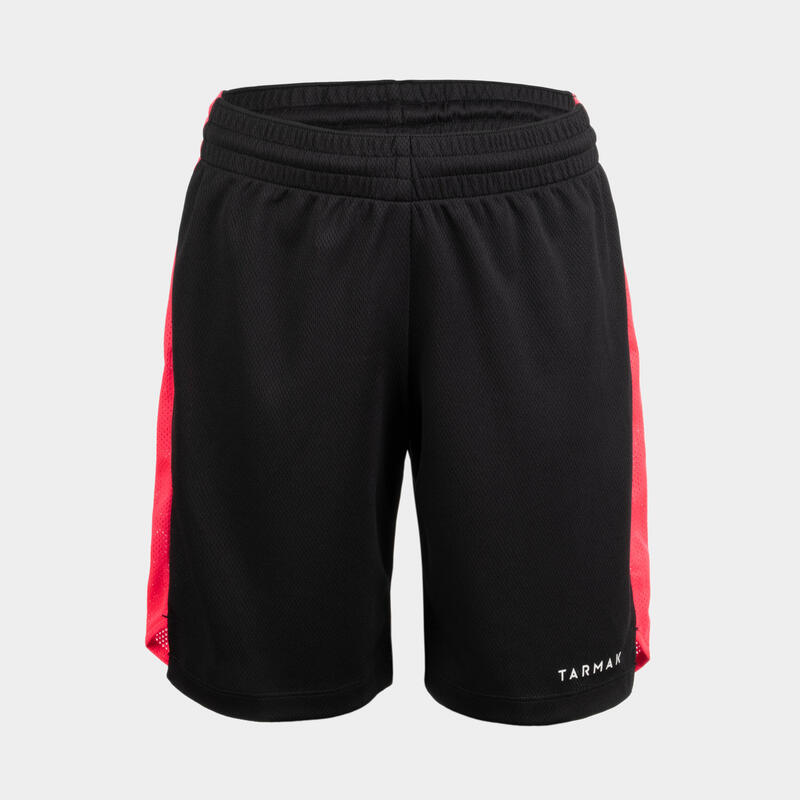 Basketballshorts SH500 Kinder schwarz/rosa