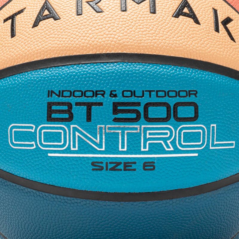 Ballon de basketball taille 6 - BT500 bleu orange