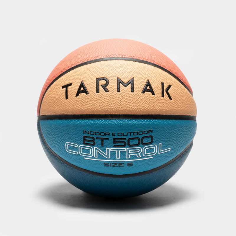 Ballon de basketball taille 6 - BT500 bleu orange